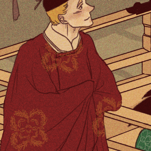 thacmis:Commissioned by mari-the-mole: Heian Court AU ThorkiThe most time consuming piece up to date