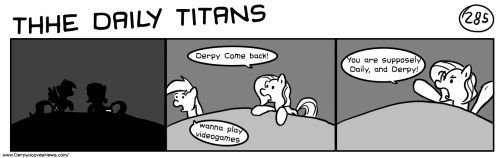 askpun:  dailyderp:  Pun Pony: This ain’t pun material  Then again, folks have been expecting me to say nothing but puns. They should go check out the Daily Derp, so we can split the load of silly expectations!.  x3