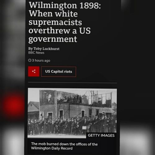 A very interesting article from the BBC on the coup against the elected government of Wilmington, NC