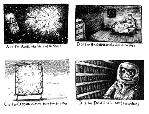 doctorwho:‘The Gallifreycrumb Tinies’ Edward Gorey-style Doctor Who parody by savethewailes