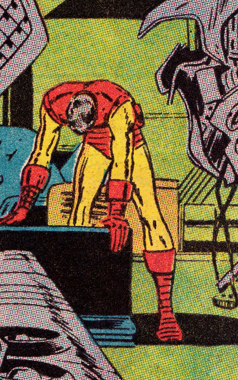 thecomicsvault:  COMIC BOOK CLOSE UP I R O N  M A N / T O N Y  S T A R KTales of Suspense #60 (Dec. 1964)Art by Don Heck & Dick Ayers 