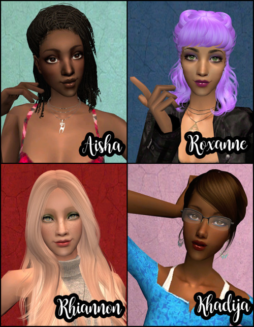 The final part of my 600 followers gift - 4 of my sims!I can’t include any CC because all of my CAS 