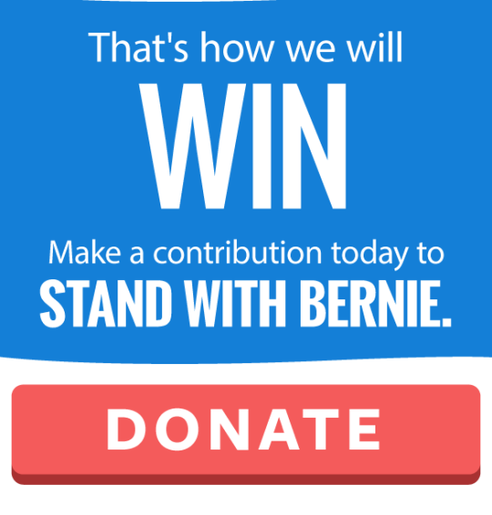 studentsforbernie:   DONATE TO THE CAMPAIGN TODAY, HELP PUT BERNIE SANDERS IN THE WHITE HOUSE AND TAKE OUR DEMOCRACY BACK. BERNIE SANDERS 2016! 