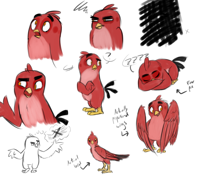 tentativetenderheart: “ Since you guys seemed to like my little scribble before, here’s some practice sketches I did of Red! (Note: this is fourth/fifth generation sketches. No one shall see the disasters that came first. NO ONE) I need to doodle the...