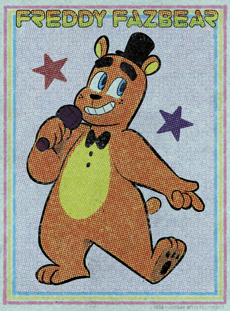 Freddy fnaf vintage art | Sticker