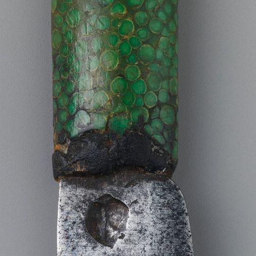 art-of-swords:  Qama Dagger with Sheath and Knife Dated: 1856–57 Culture: Caucasian Medium: steel, bone, silver, gold, shark skin, ivory, niello, iron Measurements: dagger - overall length with sheath 19 ¼ inches (48.9 cm); length without sheath 19