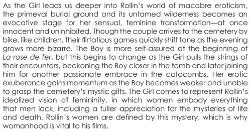 marypickfords:Images: The Iron Rose (Jean Rollin, 1973)Text: Alison Nastasi, from “Love among the ir