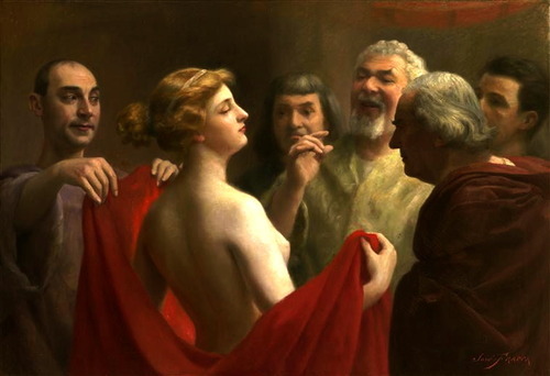 factfiend:Fun fact: According to Greek legend there was a famous prostitute who managed to avoid a death sentence by showing the judges her boobs and arguing that it would be a crime against the Gods to destroy something so beautiful. Before you ask,