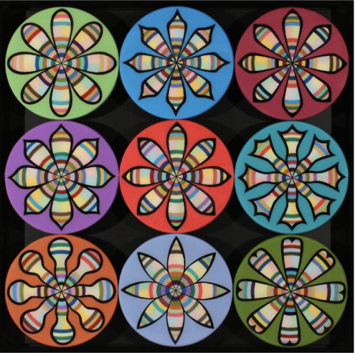 spacecamp1:Mark Knoerzer, Polytych Sylva, Oil, acrylic and epoxy on wood