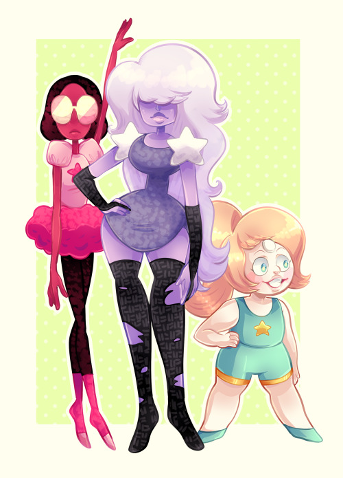 dou-hong:  shuttleshark:  pearlnet! garnethyst! amepearl!some of these designs are so cute i had to draw them… !!!  OMGOMGOMG!!!