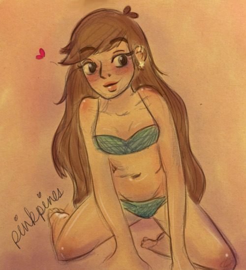 pinkpines:  Drew this in my sketchbook last night. Took a picture of it on my iphone and colored it 