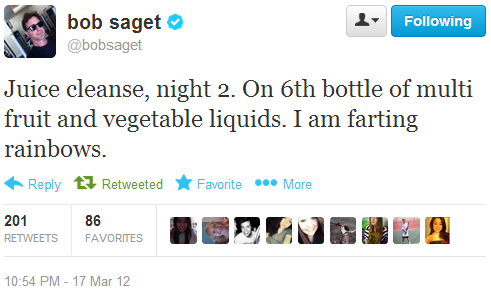 A brilliant array of swagtastic tweets from the gentleman himself, Bob Saget