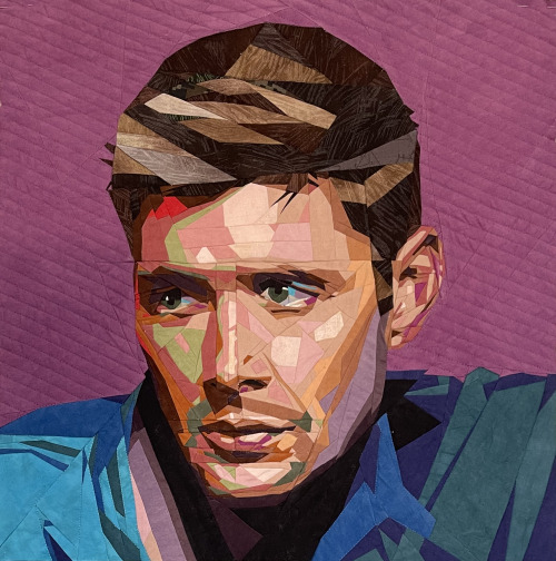 catnipster69: Quilted Portraits No. 2 of Dean Winchester and Sam Winchester17” x 17” cot