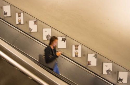 adayinthelesbianlife: A group of cat-lovers has redecorated an entire south London Tube station by r