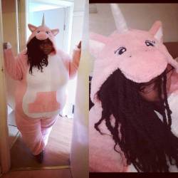 ucantwearthat:Just being a cute fat unicorn 🦄🐖 #ucantwearthat #plussize #plussizefashion #yoursclothing #fatshion #unicornonesie