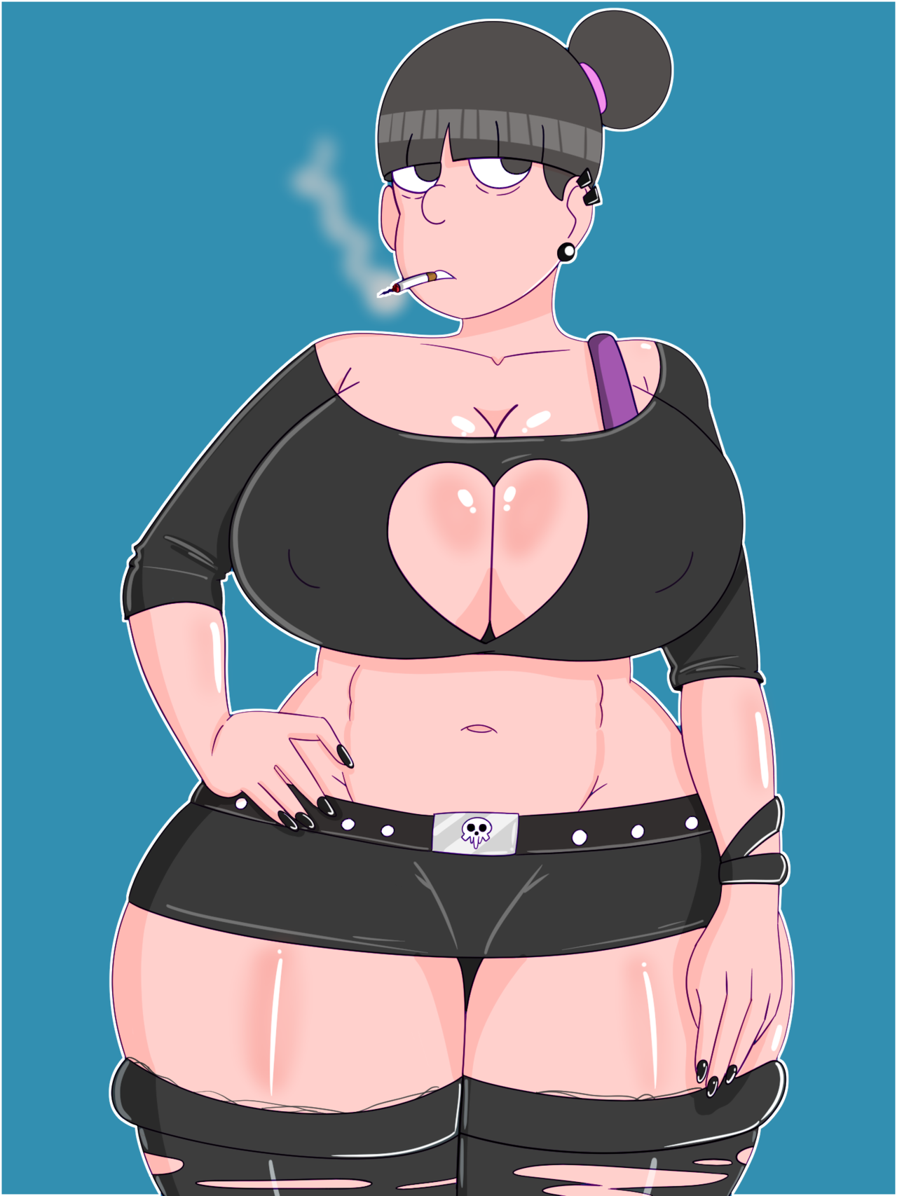 notsafeforwappah:  captainblackscales:  Did some fanart of this goth gal named Barbara