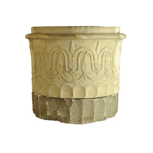 ancientpeoples:Drum of a column 630 - 560 BCFrom the First Temple of Apollo at Naukratis(Source: The