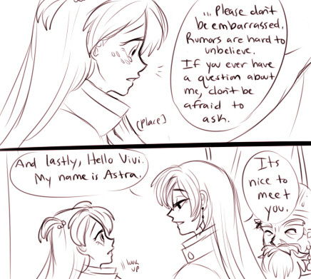 a small look at Vivi and Astra&rsquo;s first meeting thing