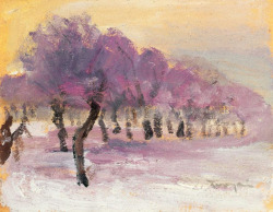 goodreadss:    Winter Landscape with Violet Lights, János Tornyai (1869-1936)  Landscape, Edvard Munch (1905)