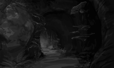 Study of a screenshot (30 minutes) 🍄The fungi in this cave fascinated me, so I snapped a picture and stored it away for this study later.Instagram | Twitter | Twitch | Youtube | Commissions