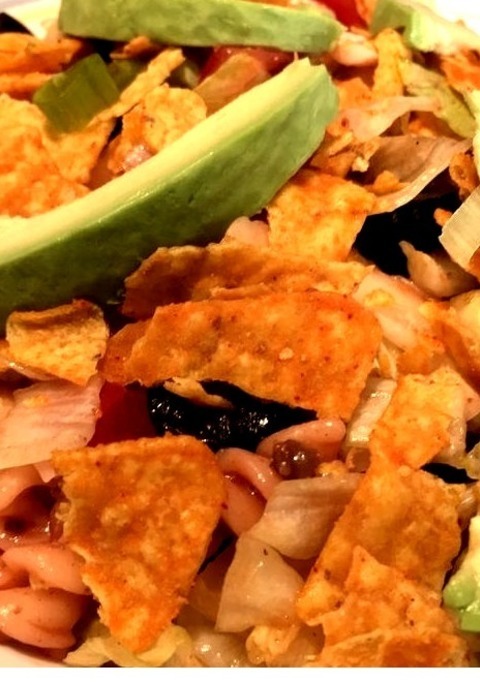 Taco Salad - Taco Pasta Salad With French Dressing