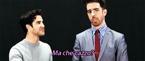 jcgenough:  frankiensteinn:  Darren Criss vs. Italian → part 1I: "What the