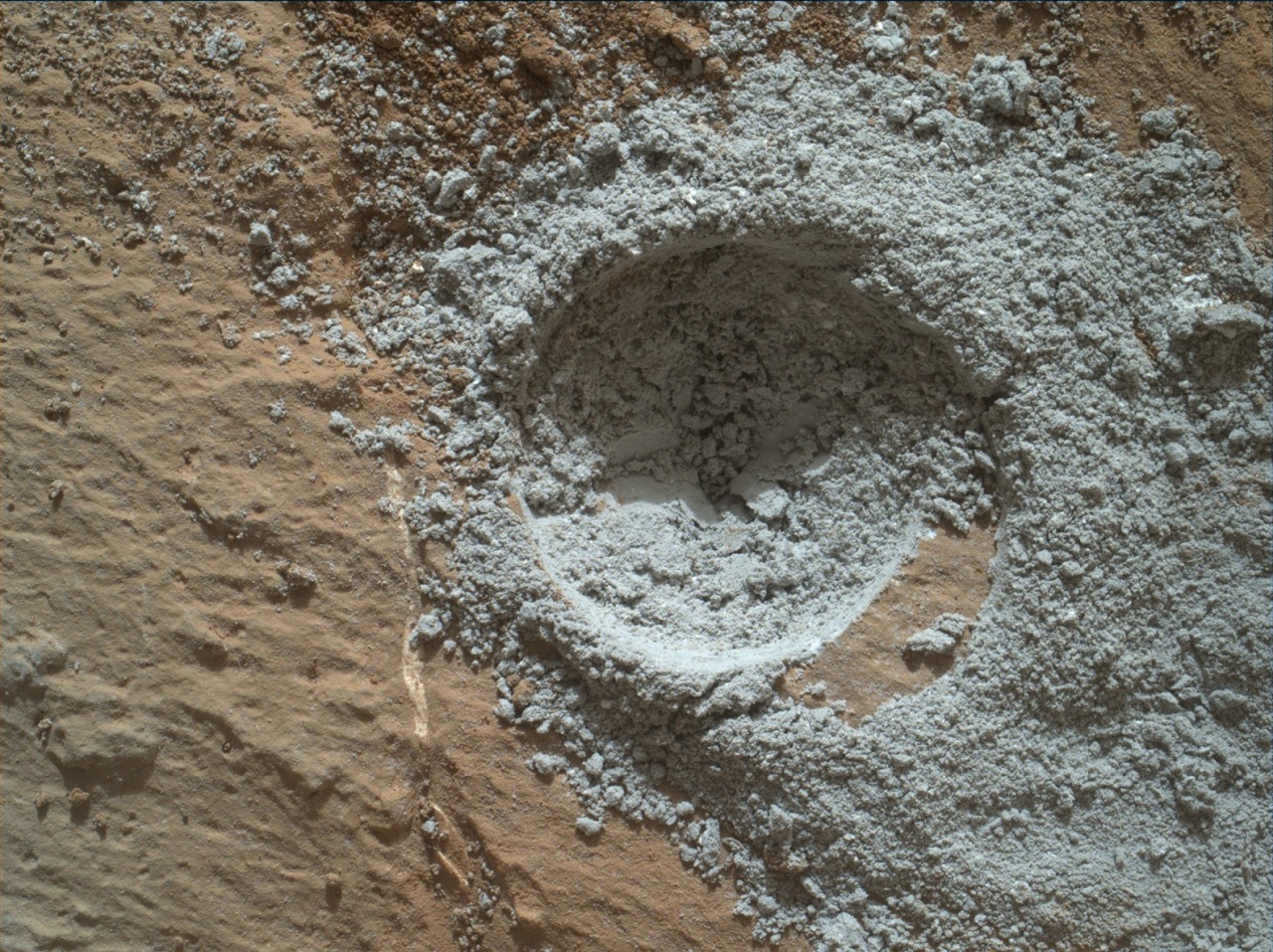 spaceexp:  Mars is not all that red underneath its surface. via reddit 