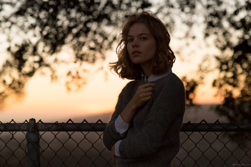 Band of Outsiders crew neck sweater on Garance Dore.