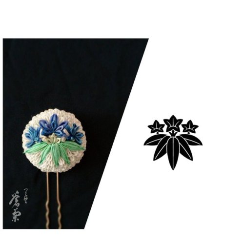 Intricate tsumami hairpins depicting traditional japanese family crests (mon), amazing designs by @a