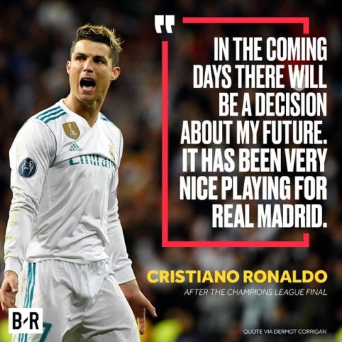 sportsmancrush: Ronaldo drops a bombshell. I look at his bulge, i dont what the words are