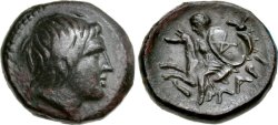 worldhistoryfacts:  Coin with Achilles on