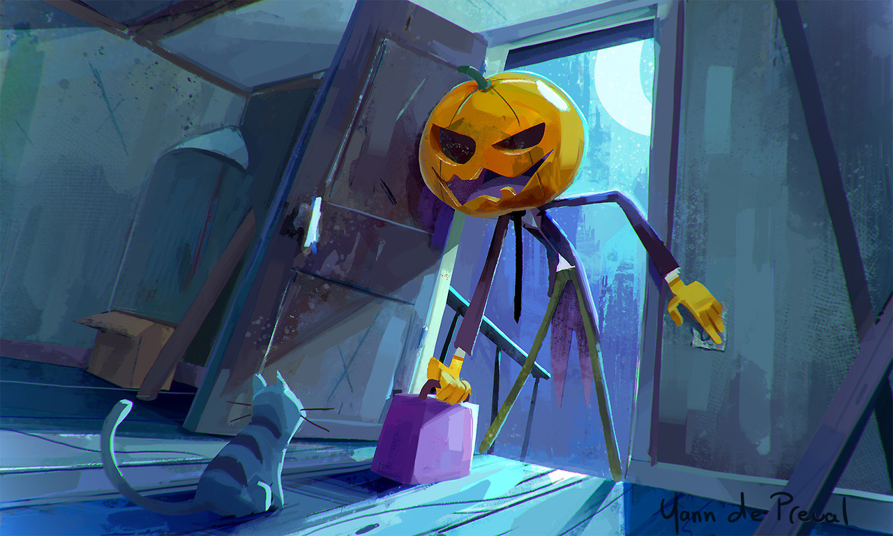 yannouchka:Halloween drawing while everyone is doing Inktober I stick to digital…