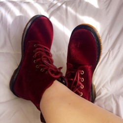 Cherry Red Rouge Velvet Dr. martens