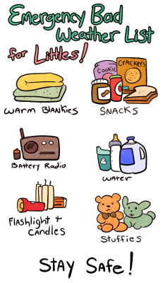 pinkie-rose:  littlearkham:  This is good not just for cold weather emergencies,  but for all weather emergencies! I always keep these items on hand in a backpack or box, and is a good habit to keep because sometimes they happen quick and you don’t