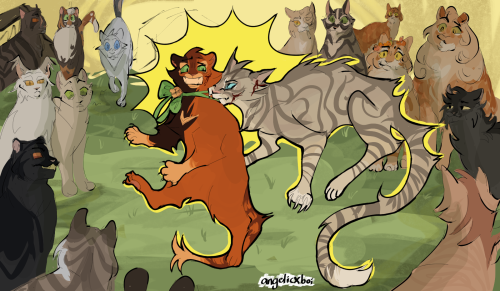 i’m re reading the first arc of warrior cats,,, funky lil cats