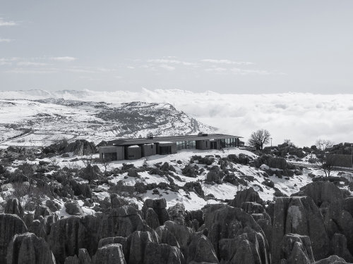 “On the Rocks,” Faqra, Lebanon,Karim Nader Studio in Partnership with Roula Assaf, Photography by Di