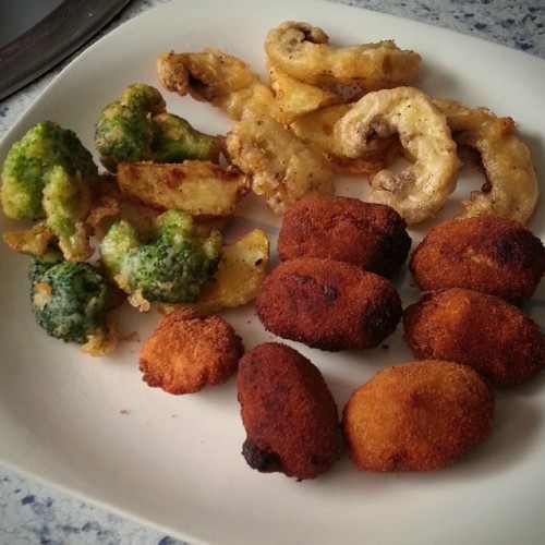 El resultado rico rico #comida #food #tempura #croquetas #jamon