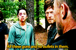 nonormynolife:The Walking Dead my favorite scenes - Rick forces Merle to shut down.