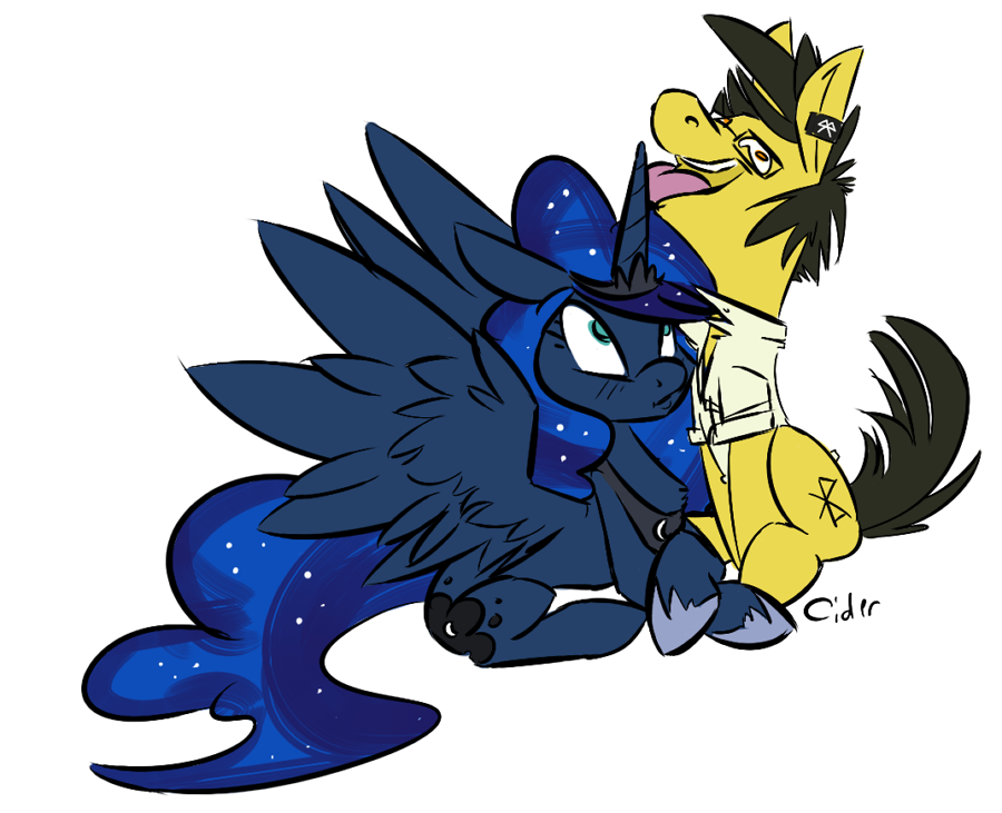 wirelesspony:  cider-plz:  My part of a trade with Lying AJ of his OC.  I heard