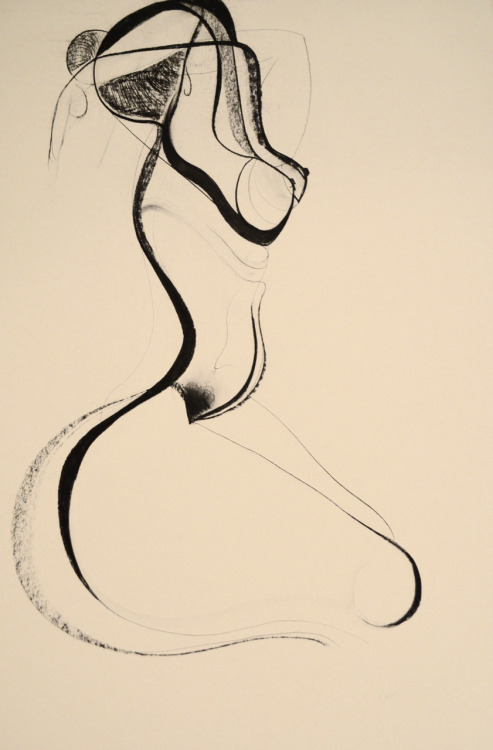 carmeljenkin-art: Drawing by Carmel Jenkin, Aspiration, charcoal on paper, 81cm x 57cm lines that da