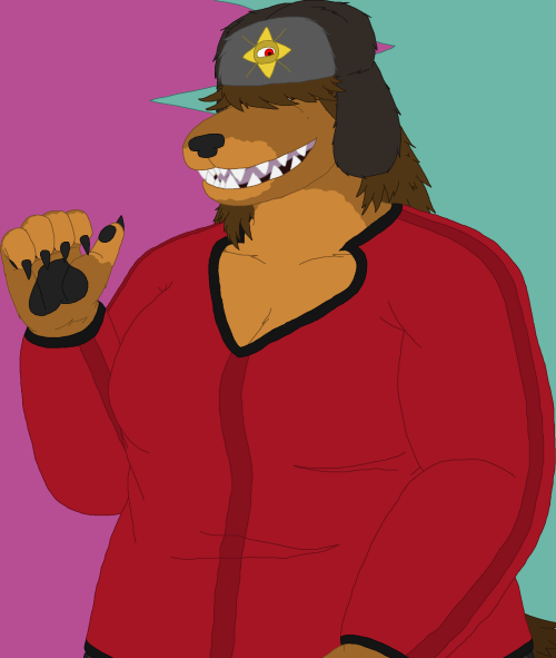 omfak:Ushanka Dog in various outfits. I wanted to see how many separate outfits I could manage befor