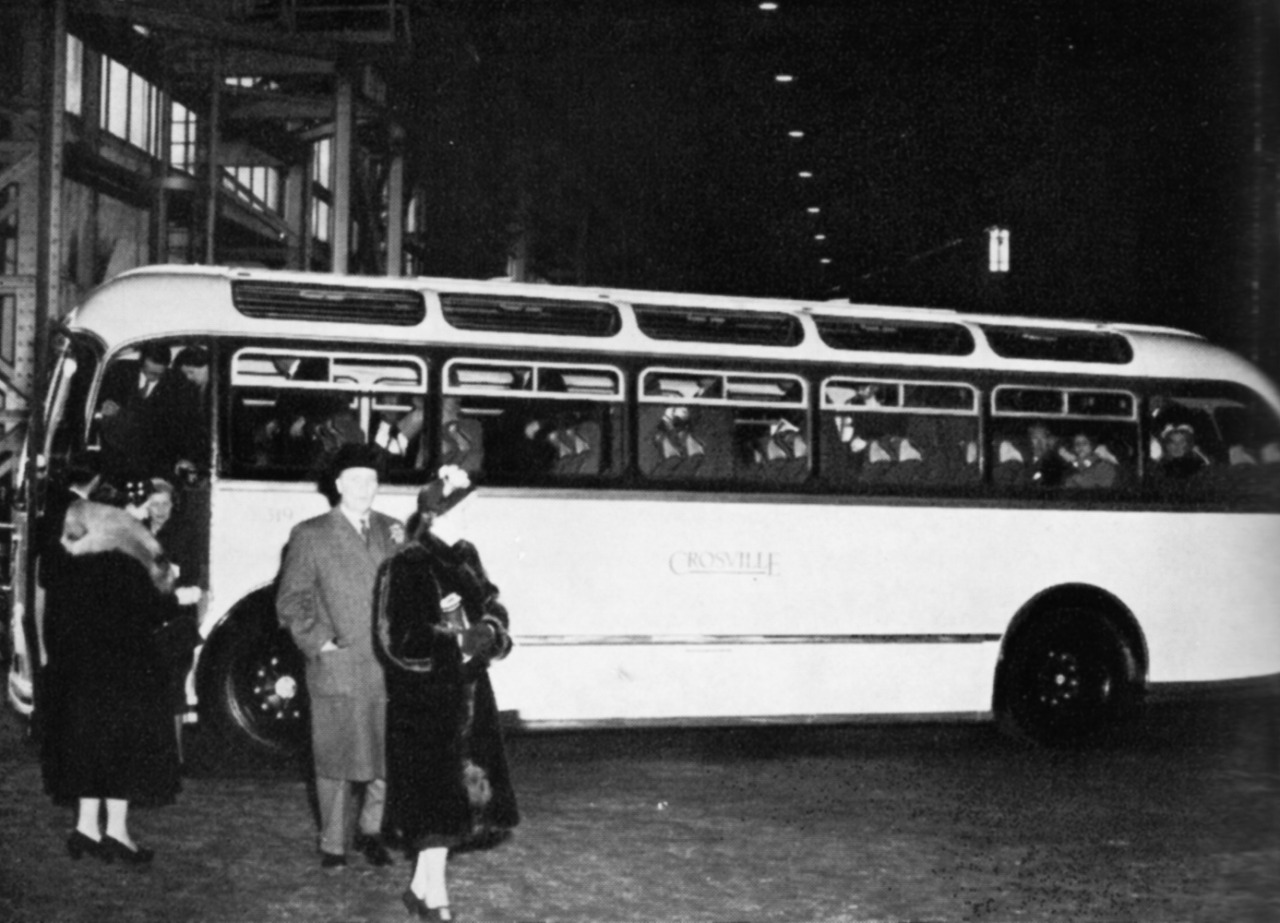 Fur coats in Summers’ Steelworks - an unusual sight on the occasion of HRH the Duke of Edinburgh’s Visit, 29th April 1953