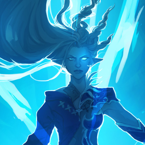 guavi: Lady Iceheart.A god clad in flesh.Heretic. Another print for AX! Come find me and @did-you-re