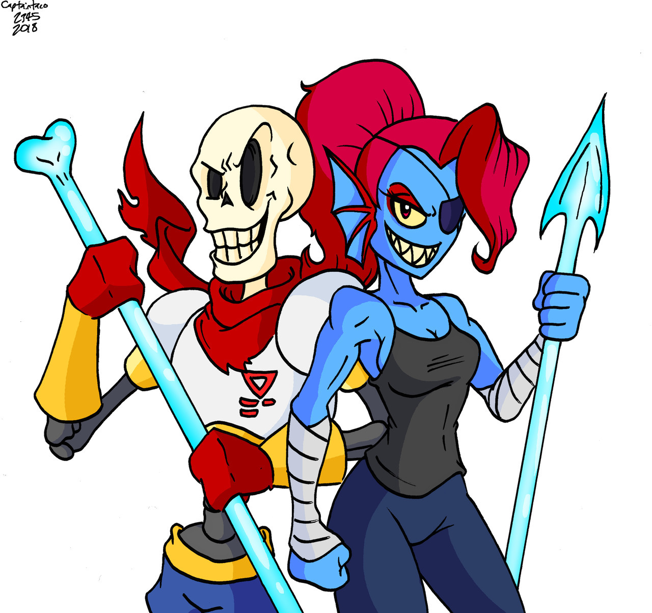 Seeing as Undertale is coming to the Switch, I drew my two favourite characters from