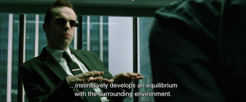 celluloidtoharddrives:  Agent Smith (Hugo Weaving) The Matrix (1999) Written and Directed by Andy and Lana Wachowski 