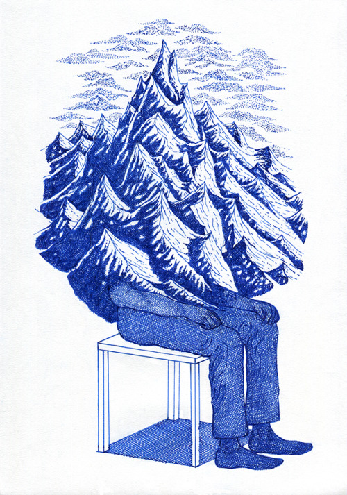 Méditation #421 x 29,7cm, ink on paper, Kevin Lucbert, 2020