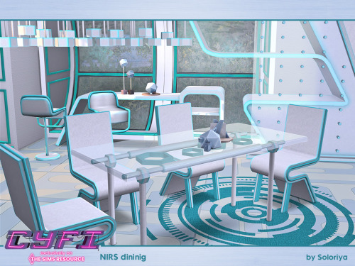 soloriya:***CyFi. Nirs Dining*** Sims 4Includes 11 objects: cabinet, ceiling decor, three ceiling li