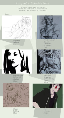 morghn:  ¤¤*OFFICIALLY I DECLARE MYSELF, ELBOW, OPEN TO COMISSIONS*¤¤ - It has been a while since I said I would make a sheet reference with prices and all. The money would totally help for art school material and eventually save money to meet with