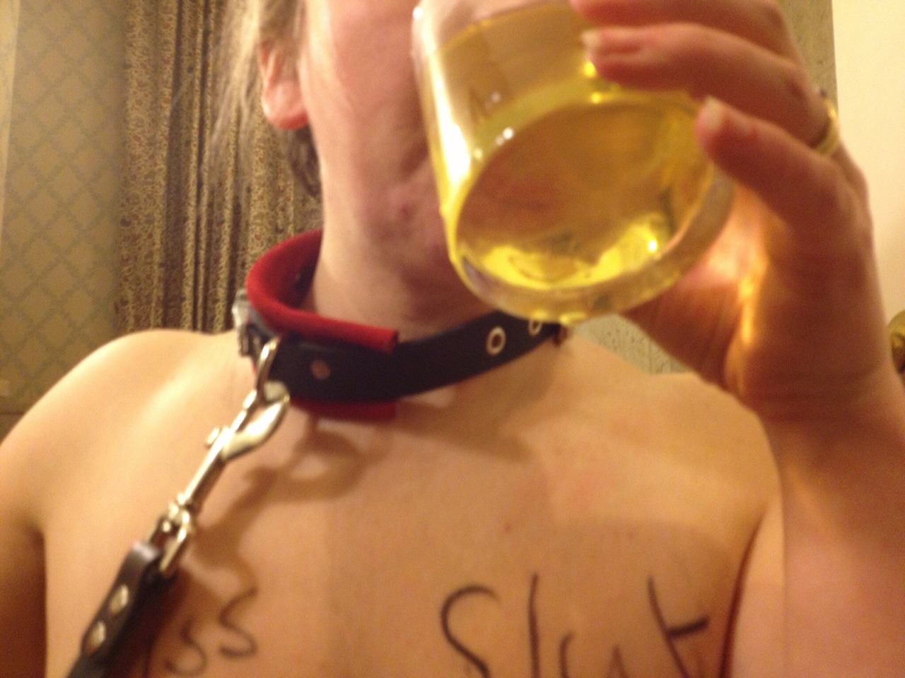 yes-sir-more-please-sir:  My submissive slut wife. 