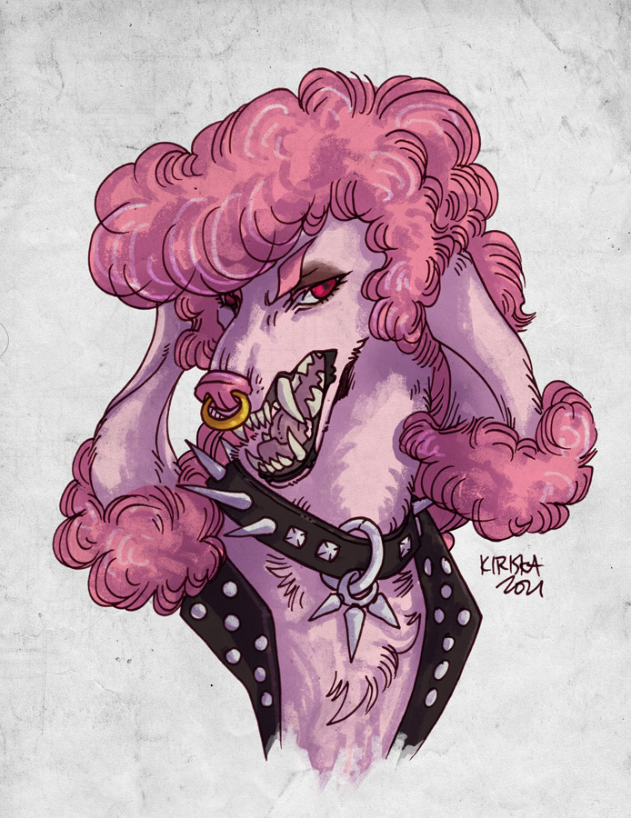 I love poodles and I love the punky aesthetic. For Ecca. 🡆 Fight me 🡆 Commission me